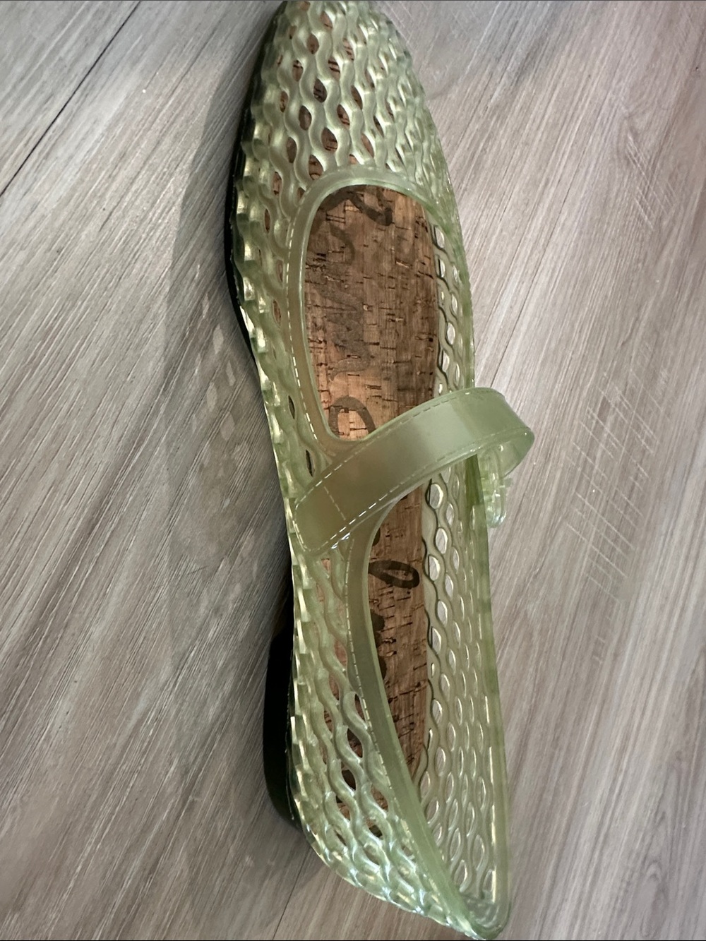 Sam Edelman Green Jelly Mary Jane Flats for Women size 9 - Picture 2 of 3